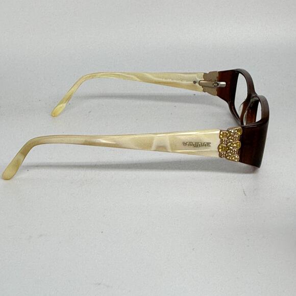 Vogue Eyeglasses Frames VO2595-B 1665 Brown Ivory Rectangle 52-15-130 H18747 - Picture 4 of 7